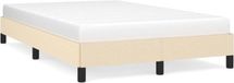 vidaXL Bedframe zonder matras 120x200 cm stof crèmekleurig