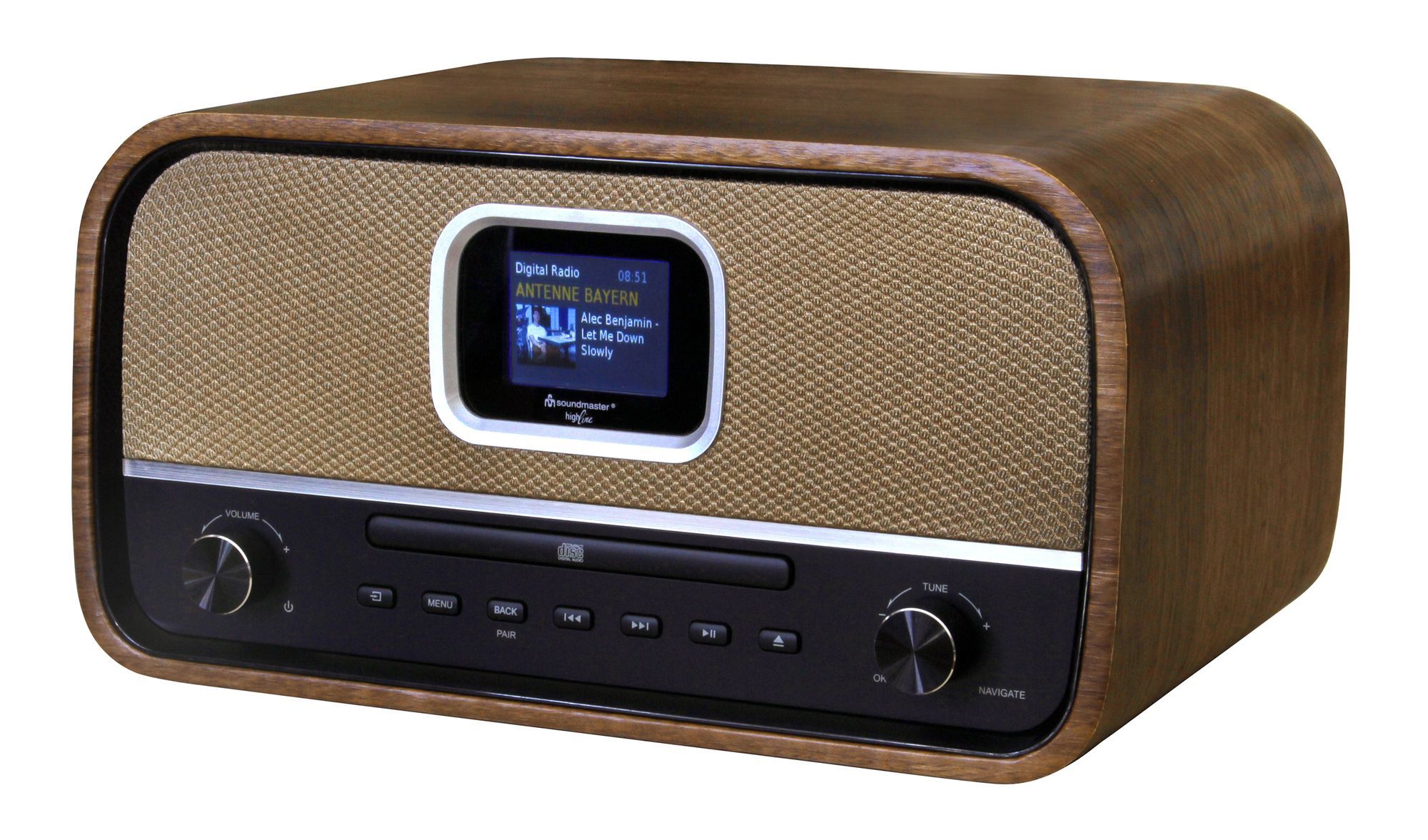 Soundmaster DAB970GOLD - Stereo DAB+ Radio met CD, Bluetooth en USB - Goud