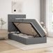 vidaXL - Bed - met - opslag - met - matras - Donkergrijs - 100 - x - 200 - cm - Stof