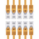 1aTTack.de CAT7 LAN Netwerkkabel 10x 2m RJ45 10Gbps S/FTP - Oranje