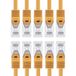 1aTTack.de CAT7 LAN Netwerkkabel 10x 2m RJ45 10Gbps S/FTP - Oranje