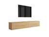 3xE living Meuble TV suspendu 200 cm, chêne artisanal