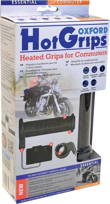Oxford Basis Handvatverwarming - Zwart - Voor Motor en Scooter - incl. montagemateriaal