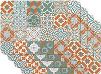 Venilia Placemat voor eetkamer Rewind Brick, placemat set van 4 afwasbaar polypropyleen, geschikt voor levensmiddelen, 45 x 30 cm, 4 stuks, 59117, bont