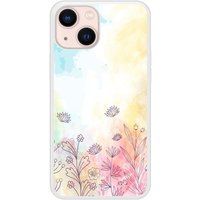 Apple iPhone 13 Watercolor flowers Verstevigd hoesje met sublimatie bedrukking