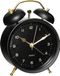 Atmosphera Tafelklok Gaston - zwart - dia 10 cm - metaal/glas - rond - klassiek/chic wekker model