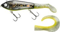 Abu Garcia Svartzonker McHybrid Hybrid Fishing Lure – Soft and Hard Hybrid Design for Freshwater and Saltwater Pike, Perch, and Trout Fishing, Hand-Painted, Ghost Walleye 20 cm