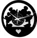 Instant Karma Clocks Wandklok gemaakt van vinylplaat klok met muizen love friends motief upcycling design decoratie vintage wand retro klok woondecoratie, cadeau idee, handgemaakt