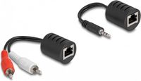 Delock 3,5mm Jack - Tulp stereo audio over ethernet extender set