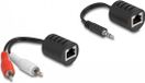 Delock 3,5mm Jack - Tulp stereo audio over ethernet extender set