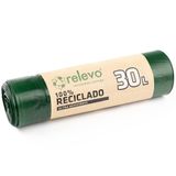 Relevo 100% gerecyclede vuilniszakken, 30 liter, 15 stuks