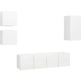 Maison Exclusive - Meuble TV 5 pièces Bois d'ingénierie blanc