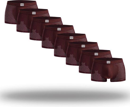 BOXR Underwear Men's Bamboo Boxershorts - 8-Pack - XL - Red