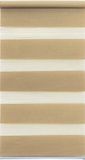 Merkloos Dubbel Rolgordijn - Lichtdoorlatend en Verduisterend - Zonder Boren Met Klembevestiging - 55x150 cm - Beige