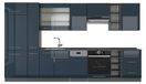 Vicco Fame-Line Keukenkasten – 355 cm zonder werkblad Donkerblauw hoogglans/antraciet