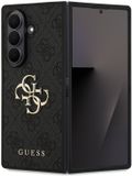 Guess Noir PU Coque Arrière Convient pour Samsung Galaxy Z Fold7