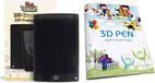 Fits4Kids Tablette de dessin LCD et livre de pochoirs - Pack de démarrage d'accessoires pour stylo 3D