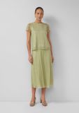 s.Oliver Midi-rok van geplooid mesh met metallic garen en jersey voering