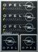 4R Quattroerre.it Stickerset, officieel gelicentieerd product, gemaakt voor Opel Motorsport, logo zwart en chroom, 94 x 131 mm (5 stickers)