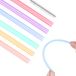 Pailles en silicone - Set de 6 - Pailles réutilisables pour bubble tea - Cocktail - Café - Jus - Brosse de nettoyage - Sans BPA - Coloré