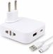 Prise plate - Prise murale extra plate avec 1 USB + 1 USB-C + 2