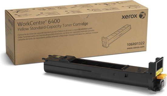 Xerox 106R01322 Toner Cartridge - Yellow - 8,000 Pages - Compatible with Xerox WorkCentre 6400