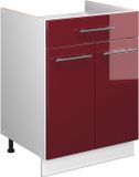 Vicco Fame-Line Onderkast Bordeauxrode hoogglans/Wit 60 cm