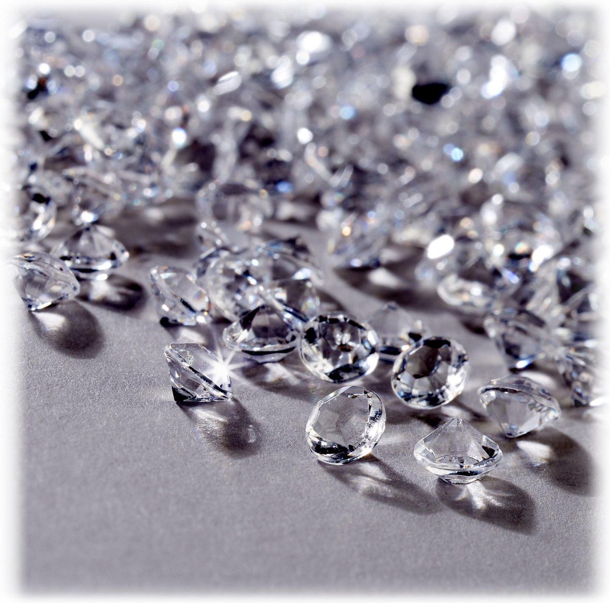 Relaxdays decoratie diamanten 3000 stuks - transparant