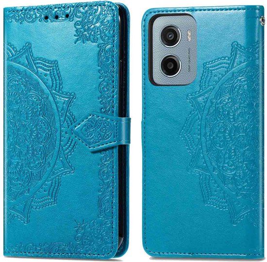 imoshion Mandala Bookcase - Geschikt voor Motorola Moto G05 / Motorola Moto E15 - Turquoise