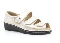Finn Comfort ISCHIA - Wijdte H Maat: 5 (38) Beige Leer Dames Platte Sandalen