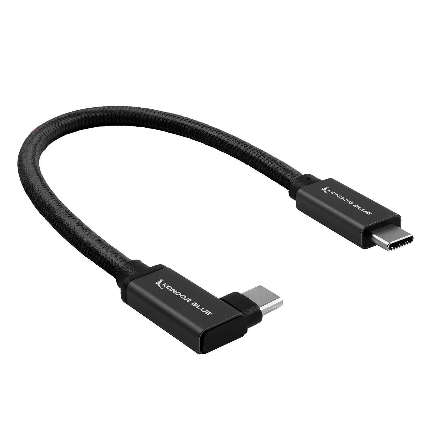 Kondor Blue Kondor Blue Right Angle USB-C to USB-C cable 8.5 Raven Black