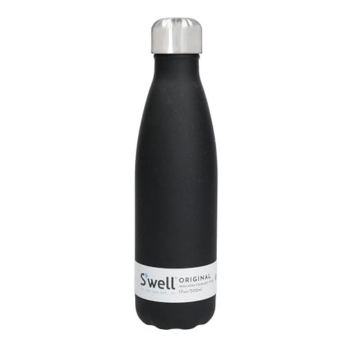S'well Vacuüm geïsoleerde roestvrijstalen waterfles, 500 ml, onyx