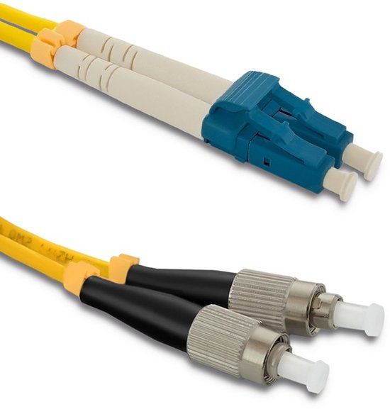Qoltec Serie - Glazenvezel Patchcord - Singlemode - LC/UPC naar FC/UPC - Duplex - 3m