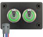 ProRide Interrupteur à bascule en métal 12-24V OFF-ON - Panneau encastrable double - 16mm - Indicateur LED Vert