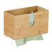 Merkloos Relaxdays handdoekdispenser bamboe muur 16 x 27 x 13 cm