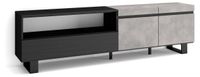 Bol meuble TV, meuble bas, 200x57x35 cm, aspect béton, adapté aux téléviseurs jusqu'à 80 pouces