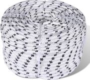 vidaXL Boottouw gevlochten 6 mm 500 m polyester wit