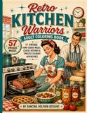 Retro Kitchen Warriors Adult Coloring Book
