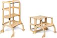 Ette Tete Step 'n Sit - Leertoren - Naturel avec clips argentés