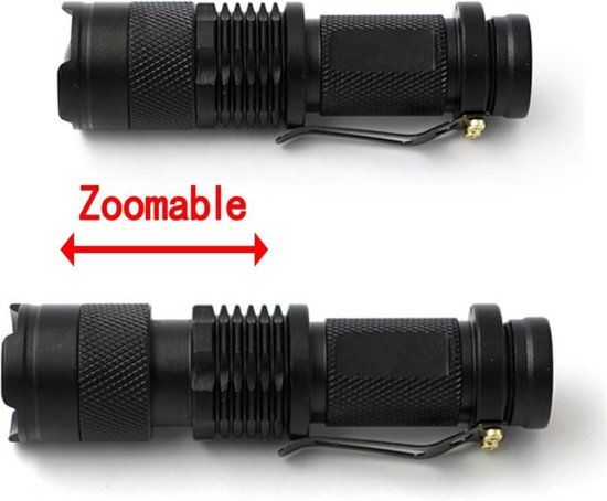 Mini CREE LED Zaklamp - 700LM - Zwart - Waterproof