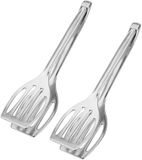Westmark Duetto 2 x dubbele spatel/grilltang - 2-in-1 spatel en grilltang voor het grijpen en omdraaien, elk 27,5 cm lang, gegoten aluminium - zilver, 211022E3