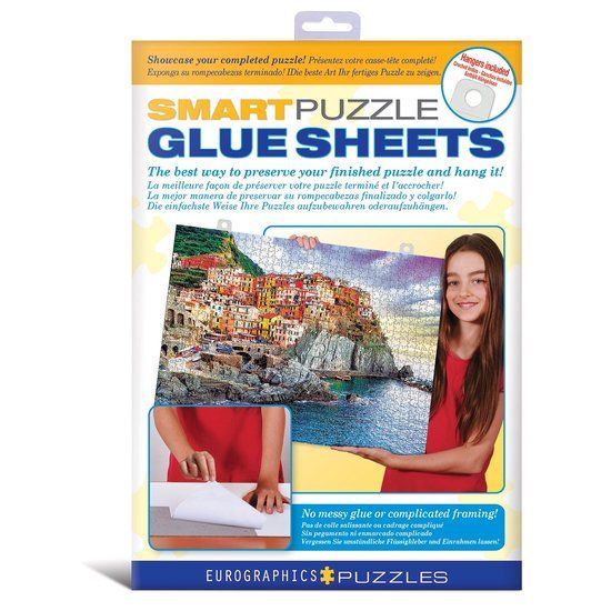Eurographics Individual Puzzle Glue Sheets (Pk of 8 Sheets)