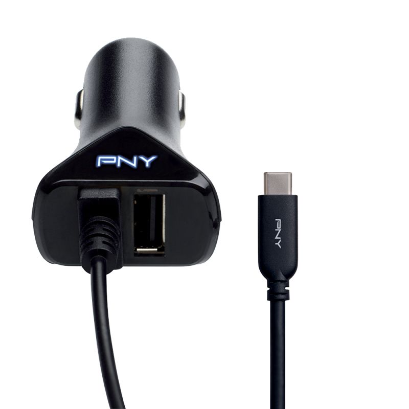 PNY USB-C Car Charger - 20W - Black