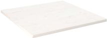 vidaXL Tafelblad vierkant 70x70x2,5 cm massief grenenhout wit