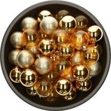 Decoris Kerstballen - 25x stuks - goud - 6 cm - kunststof