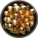 Decoris Kerstballen - 25x stuks - goud - 6 cm - kunststof