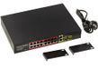 KALEA-INFORMATIQUE Gigabit Ethernet-switch voor PoE PoE+ 30W externe voeding met 16 downstream RJ45-poorten en 2 upstream RJ45- of SFP-poorten