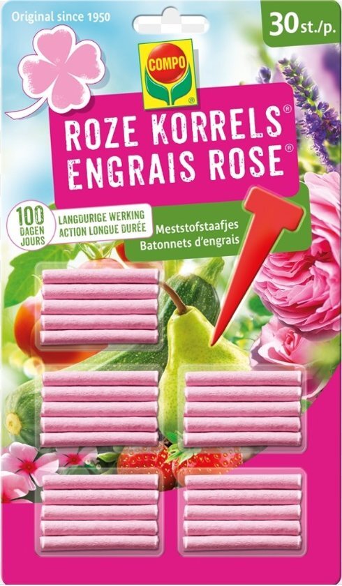 Compo Roze Korrels - meststofstaafjes - set van 30 stuks