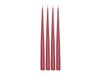 Scandi Essentials Bougie antique Atmosphere 32 cm, lot de 4 Rouge foncé