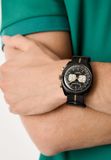 Aston Martin Ts2 Quartz Chronograaf Horloge Zwart Kast Gemaakt Van 100% Roestvrij Staal En Een Armband Van 100% Nylon 43 MTTS2F5043E